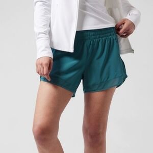 Athleta Women's Green Mesh Athletic Shorts